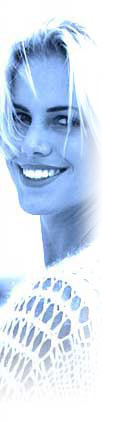 a woman smiling